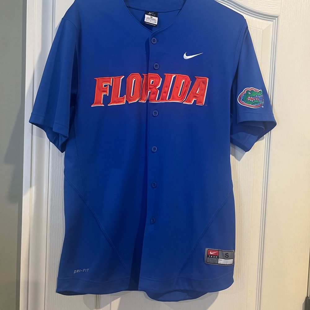 Nike Men’s Florida Blue Baseball Jersey with Red Lettering